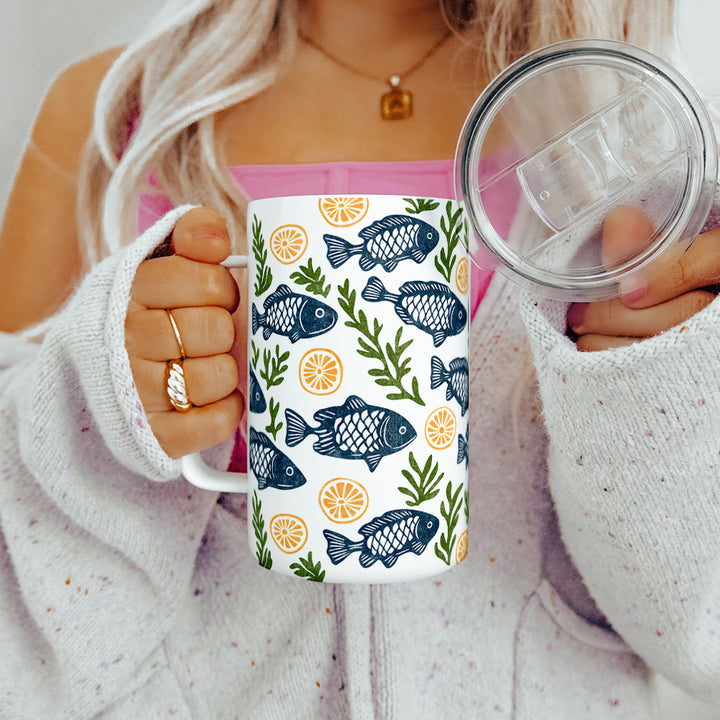 Coastal Fish Insulated Travel Mug
