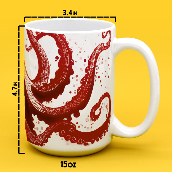 Nautical Red Octopus Mug
