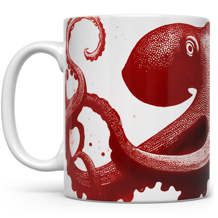 Nautical Red Octopus Mug