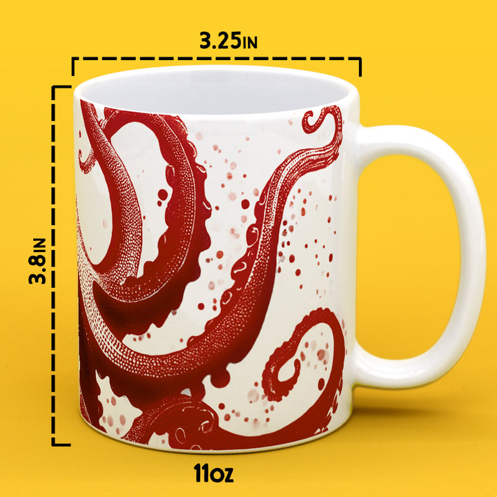 Nautical Red Octopus Mug