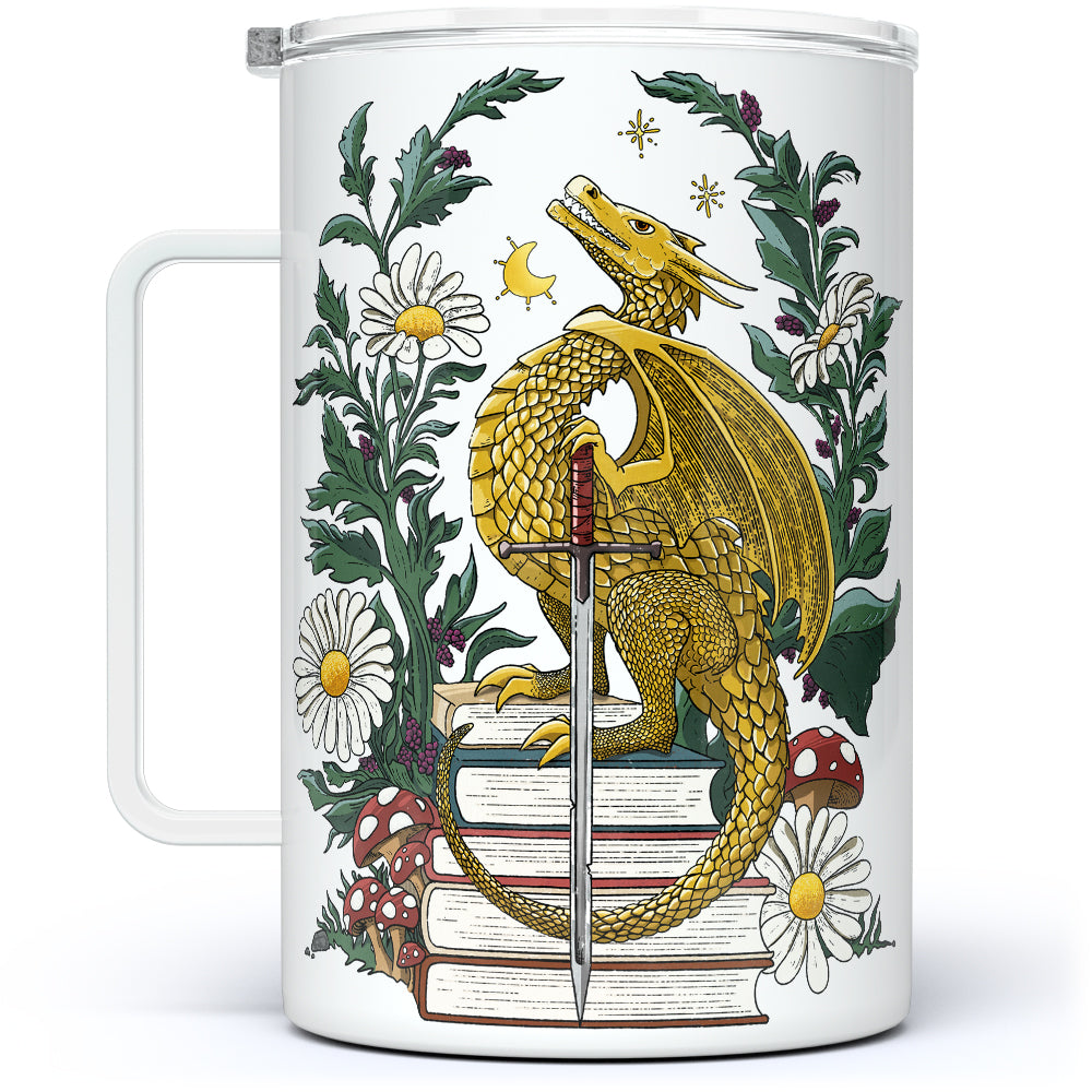 Bookish Dragon Insulated Travel Mug