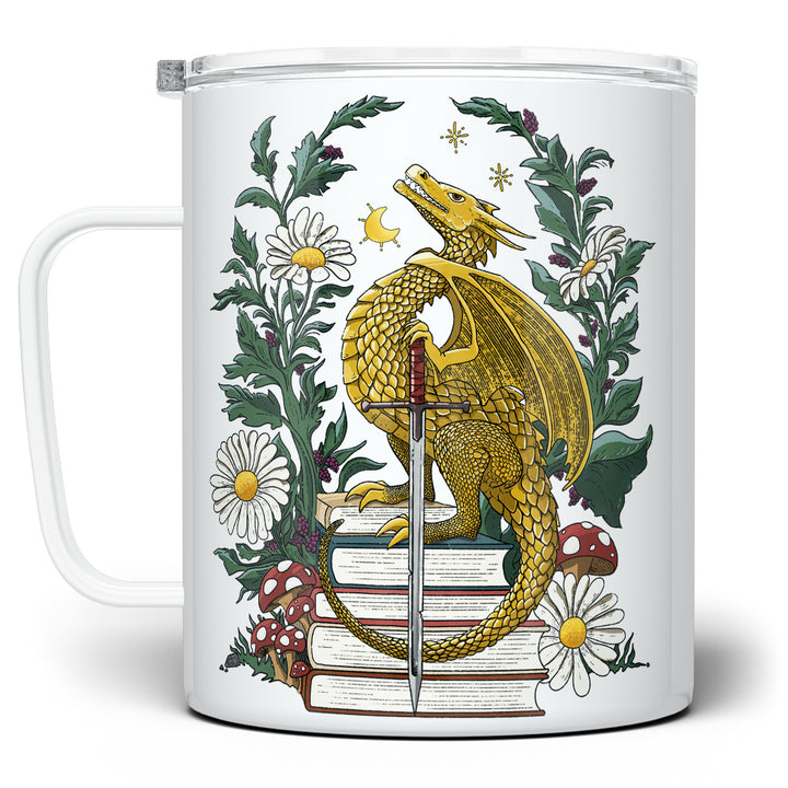 Bookish Dragon Insulated Travel Mug
