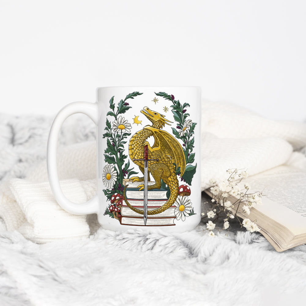 Bookish Dragon Mug