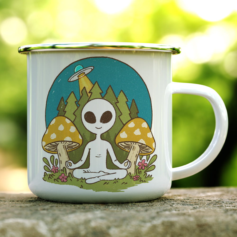 Meditating Alien Camp Mug