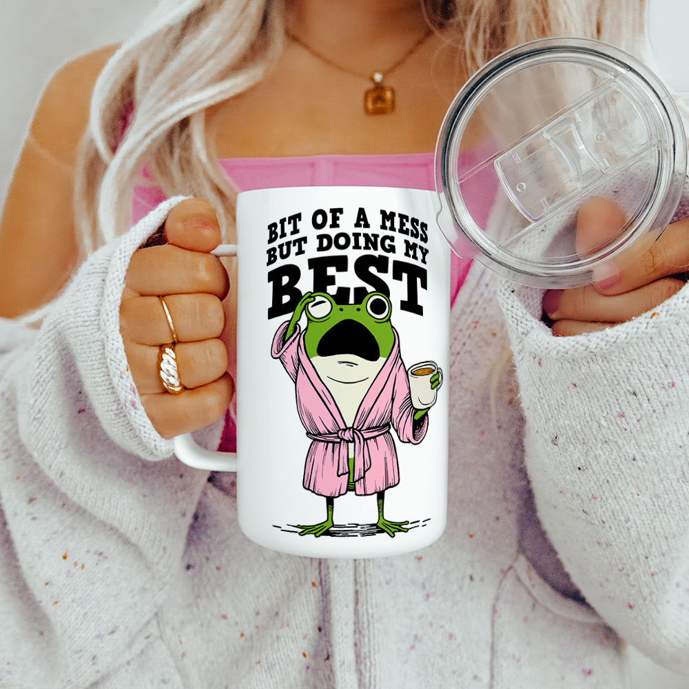 Bit of a Mess But Doing My Best Frog Insulated Travel Mug
