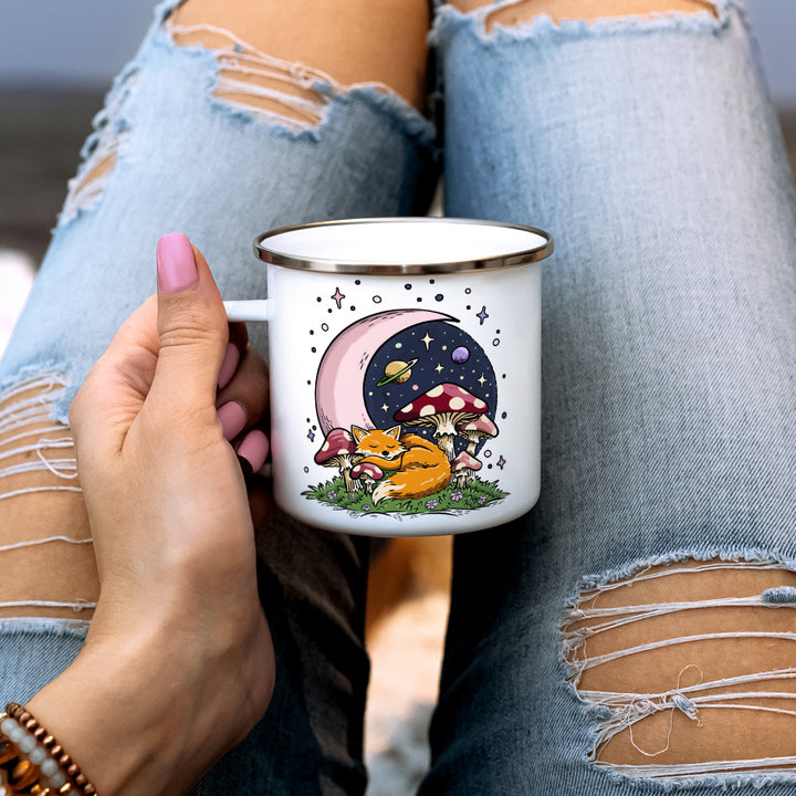 Sleeping Moon Fox Camp Mug