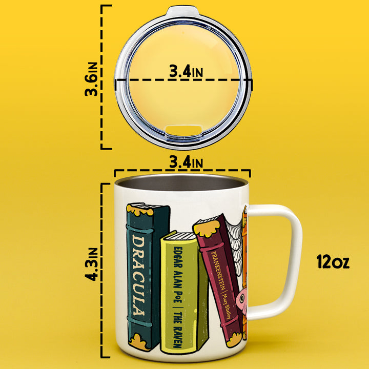 Gothic Classics Books Insulated Travel Mug