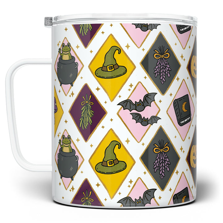Witchy Pattern Insulated Travel Mug