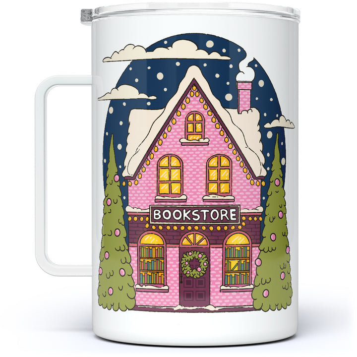 Winter Bookstore Insulated Travel Mug