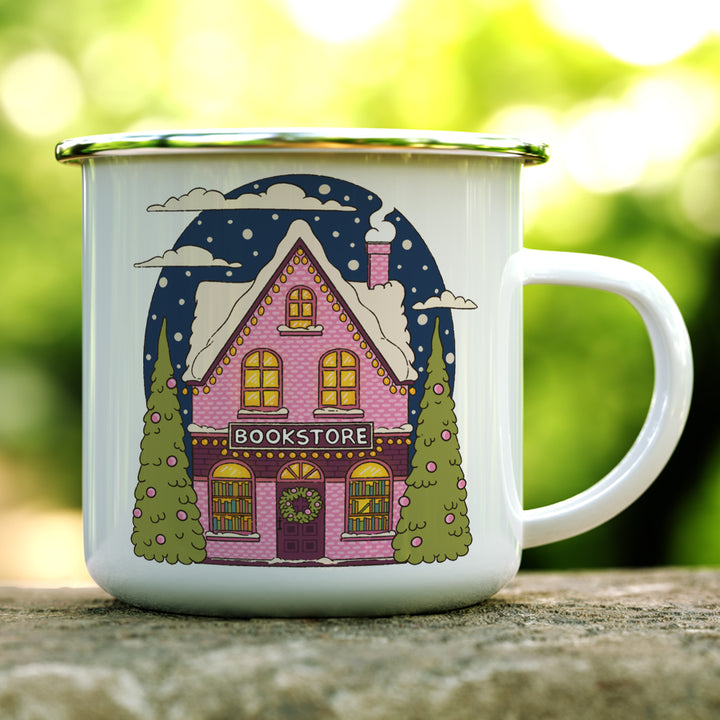Winter Bookstore Camp Mug