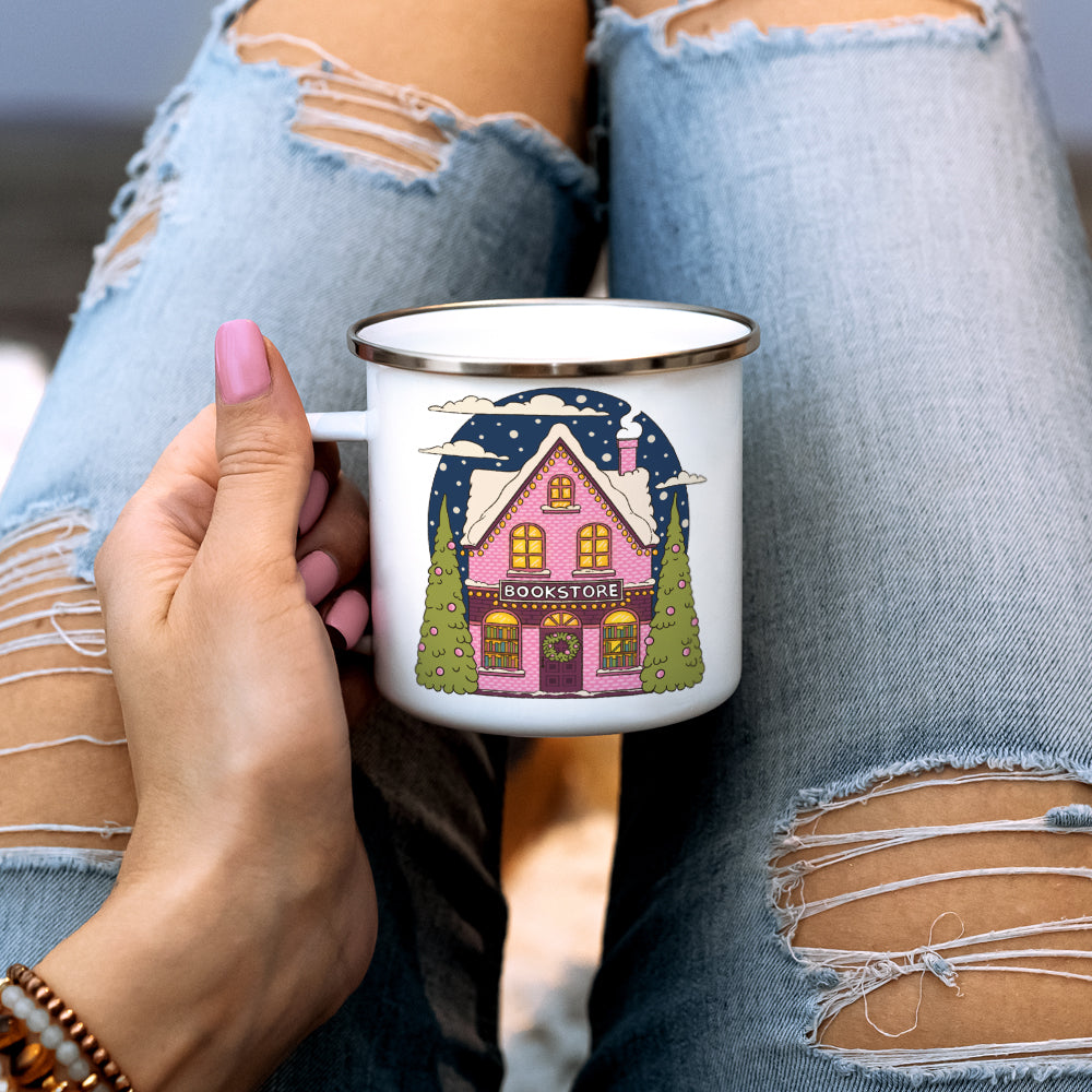 Winter Bookstore Camp Mug