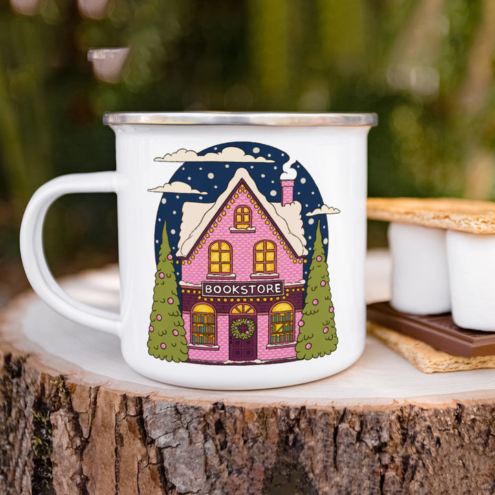 Winter Bookstore Camp Mug