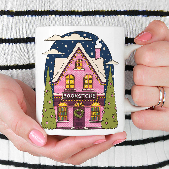 Winter Bookstore Mug