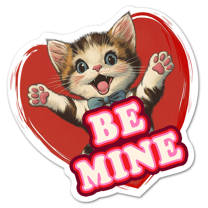 Be Mine Cat Sticker