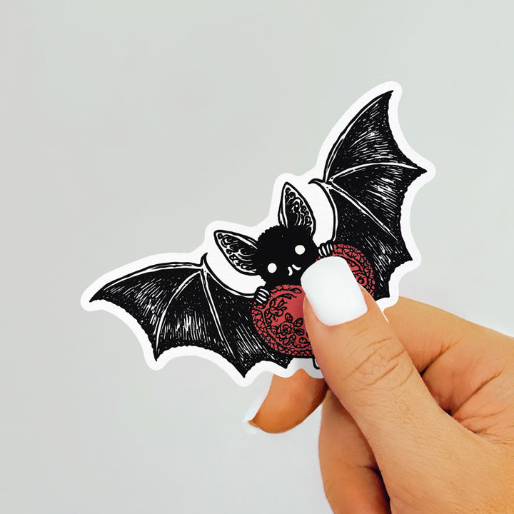 Gothic Love Bat Sticker