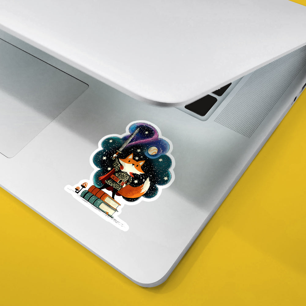 Bookish Fox Knight Sticker