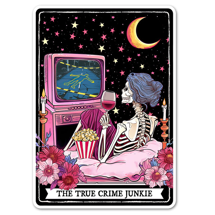 The True Crime Junkie Tarot Sticker