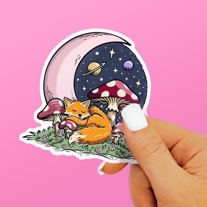 Celestial Sleeping Fox Sticker