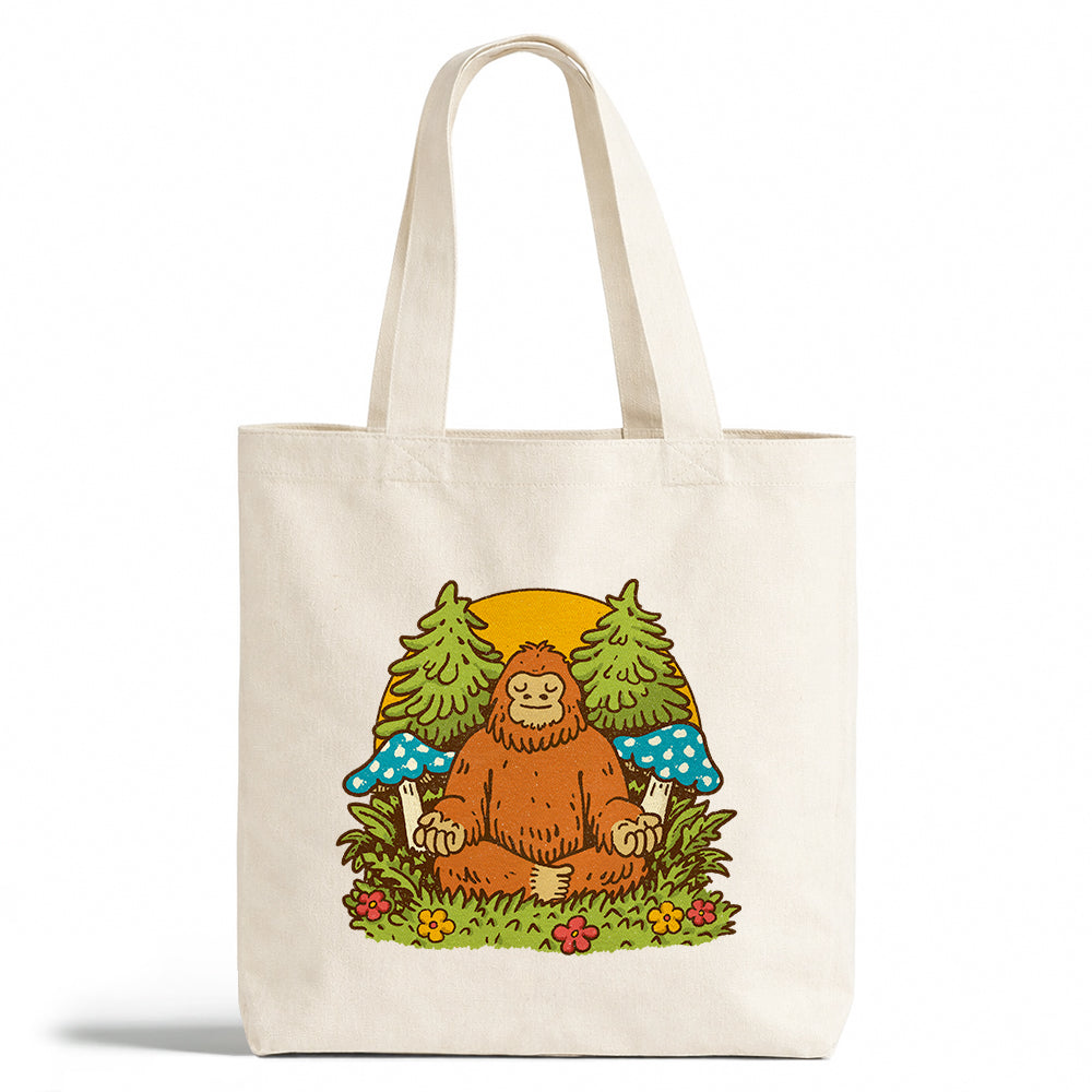 Meditating Bigfoot Tote Bag
