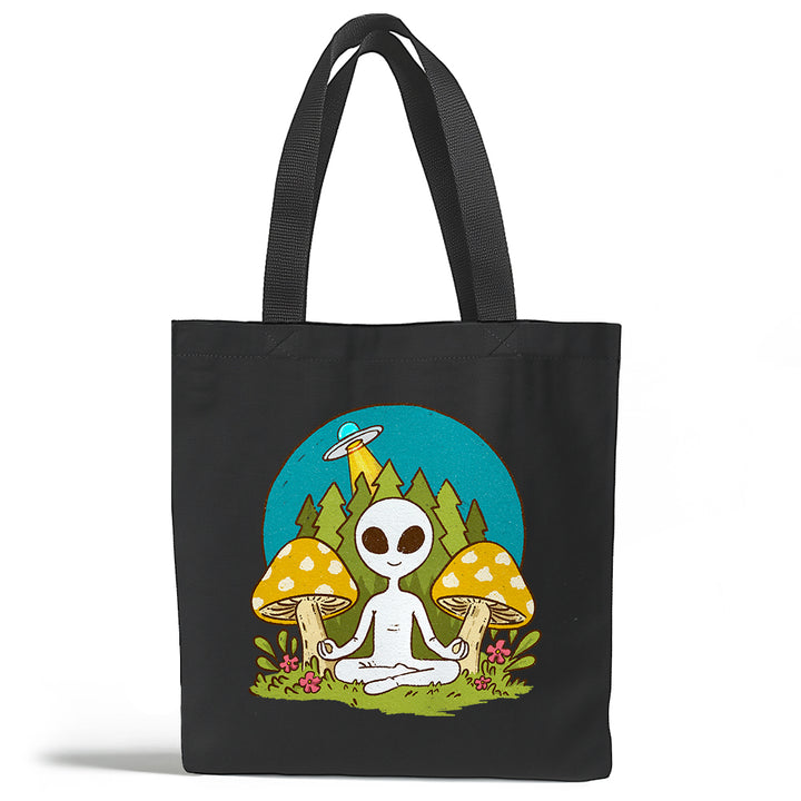Meditating Alien Tote Bag