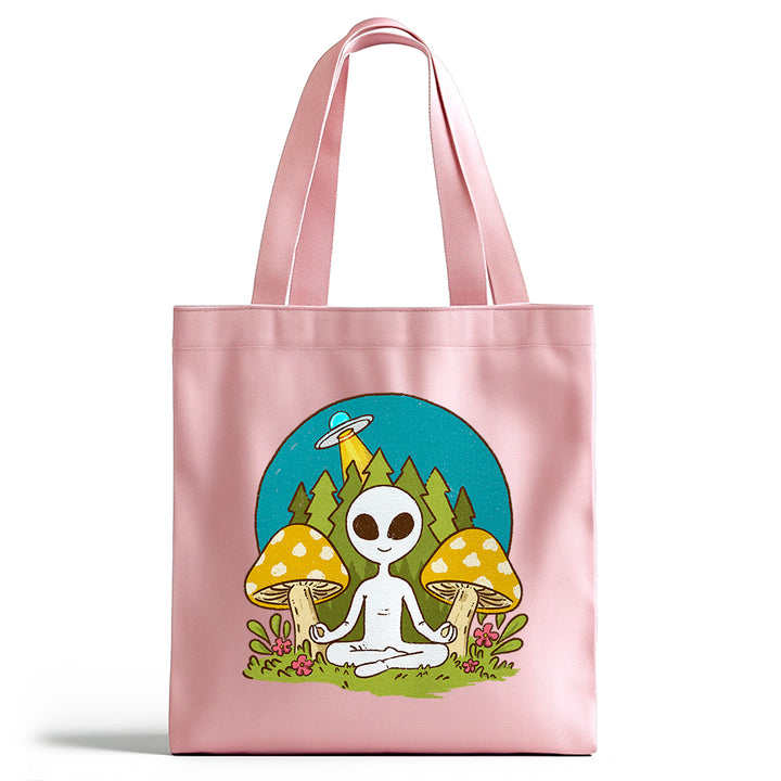 Meditating Alien Tote Bag