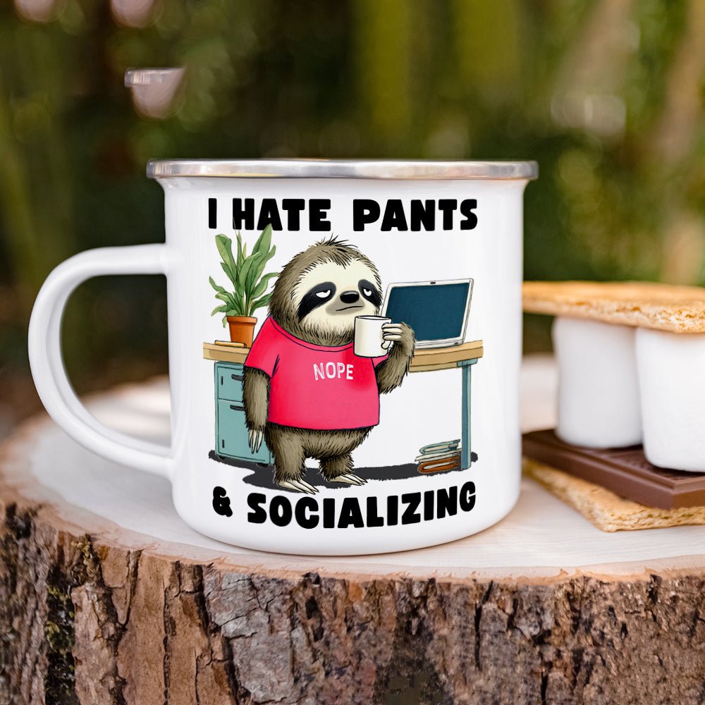Antisocial Sloth Camp Mug - Loftipop