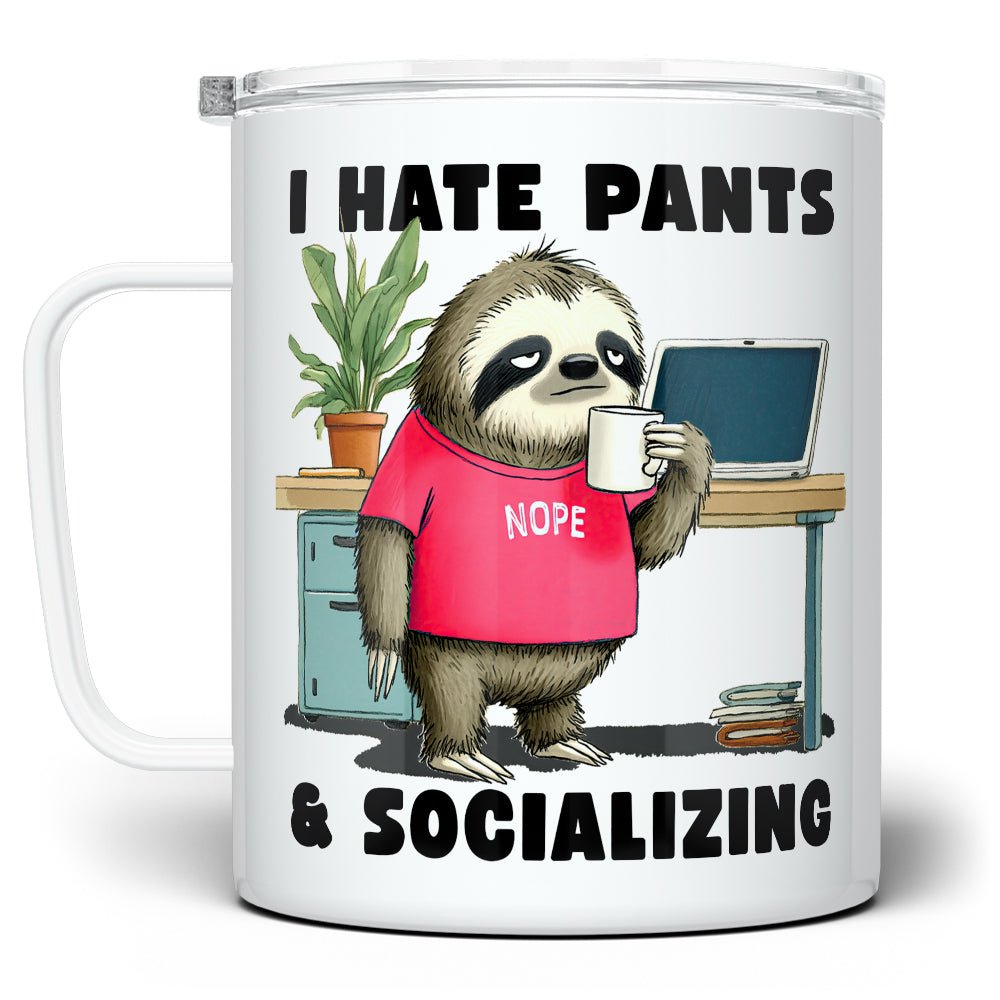 Antisocial Sloth Insulated Travel Mug - Loftipop