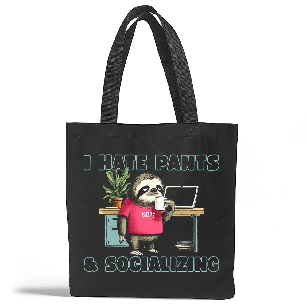Antisocial Sloth Tote Bag - Loftipop