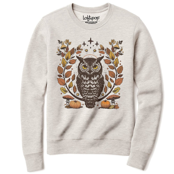 Autumn Owl Crewneck Sweatshirt - Loftipop