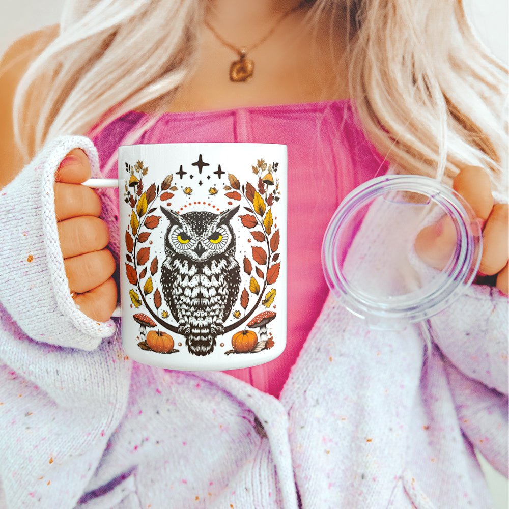 Autumn Owl Insulated Travel Mug - Loftipop