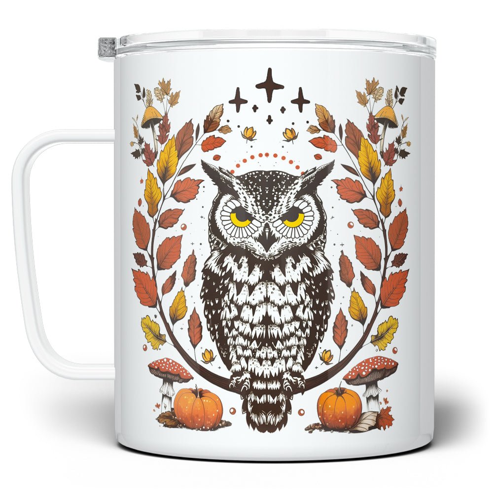 Autumn Owl Insulated Travel Mug - Loftipop