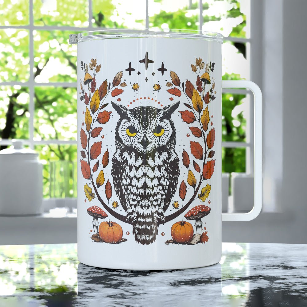 Autumn Owl Insulated Travel Mug - Loftipop