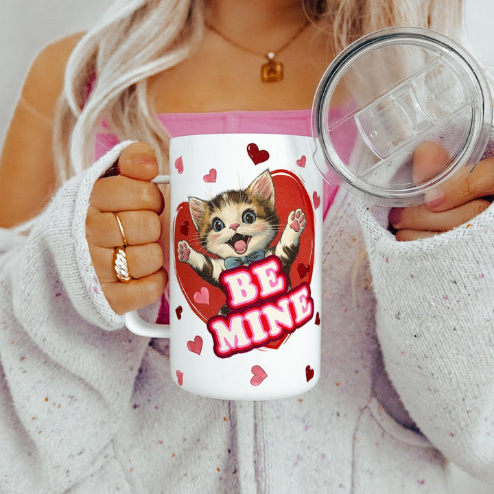 Be Mine Cat Insulated Travel Mug - Loftipop