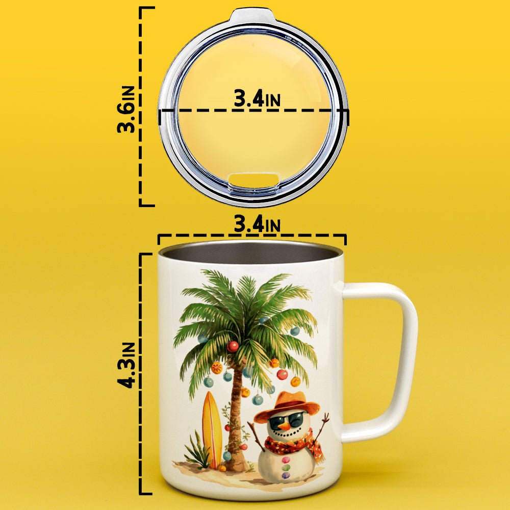 Beach Snowman Insulated Travel Mug - Loftipop