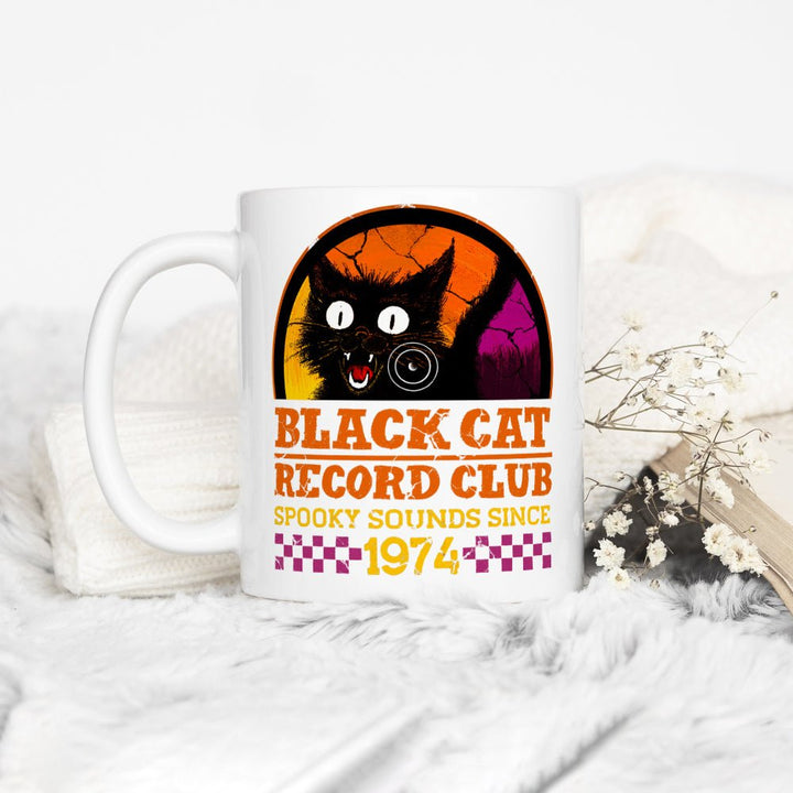 Black Cat Record Club Mug - Loftipop