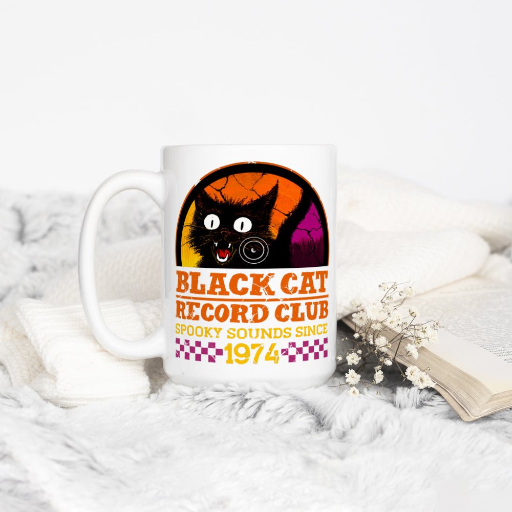 Black Cat Record Club Mug - Loftipop
