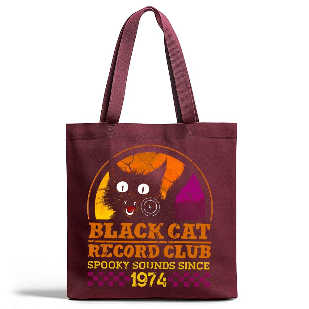 Black Cat Record Club Tote Bag - Loftipop