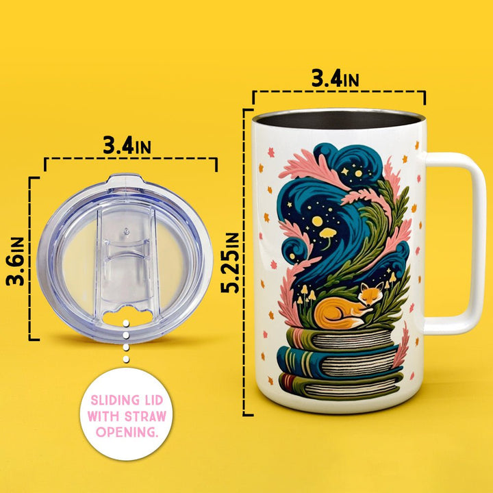 Bookish Fox Insulated Travel Mug - Loftipop