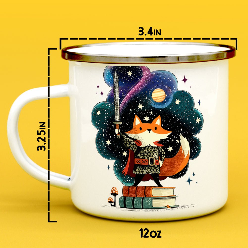 Bookish Fox Knight Camp Mug - Loftipop