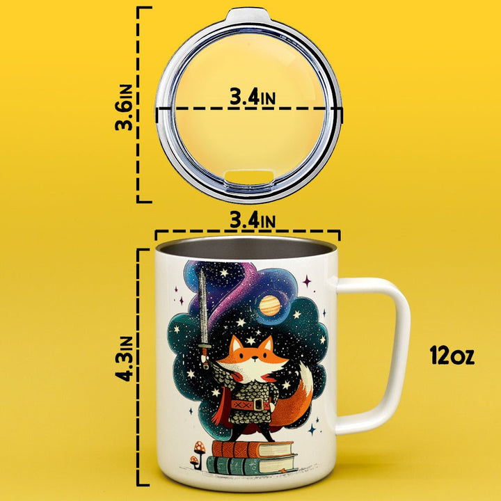 Bookish Fox Knight Insulated Travel Mug - Loftipop