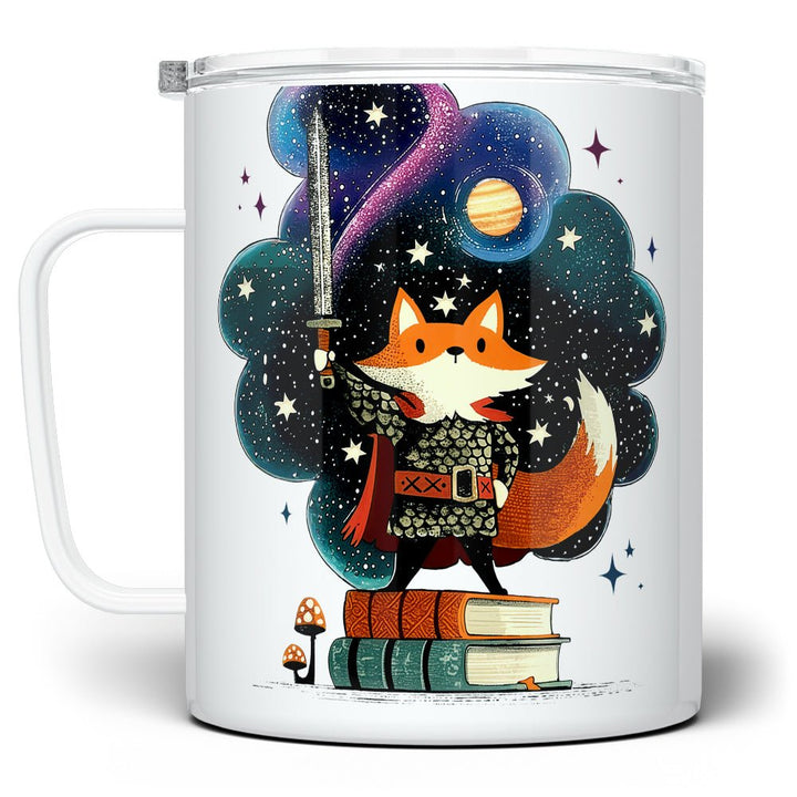 Bookish Fox Knight Insulated Travel Mug - Loftipop
