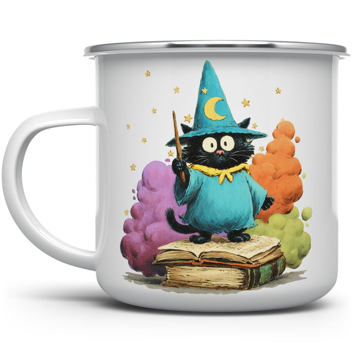 Bookish Wizard Cat Camp Mug - Loftipop