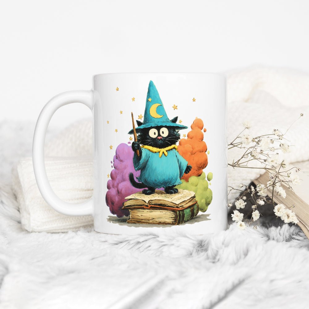 Bookish Wizard Cat Mug - Loftipop