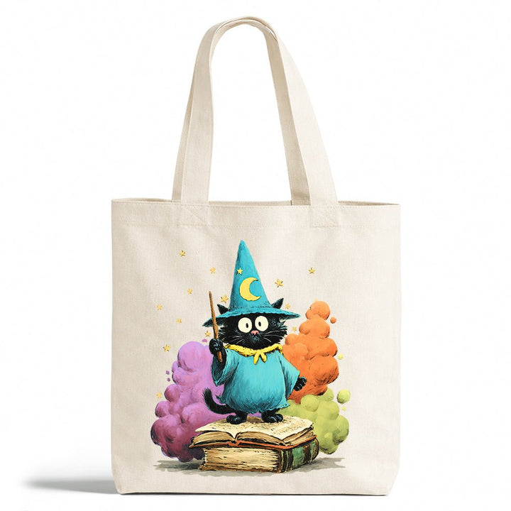 Bookish Wizard Cat Tote Bag - Loftipop