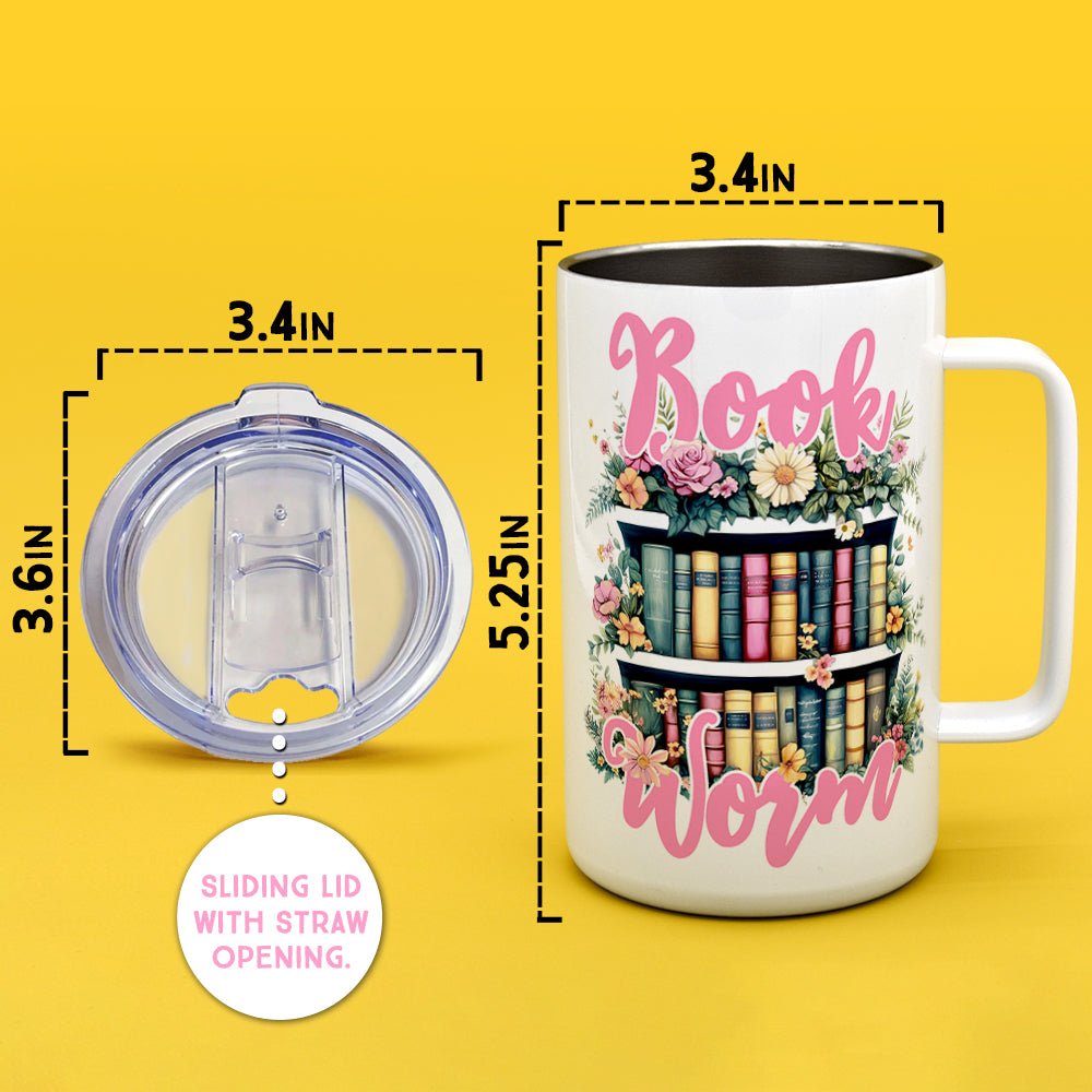 Bookworm Insulated Travel Mug - Loftipop