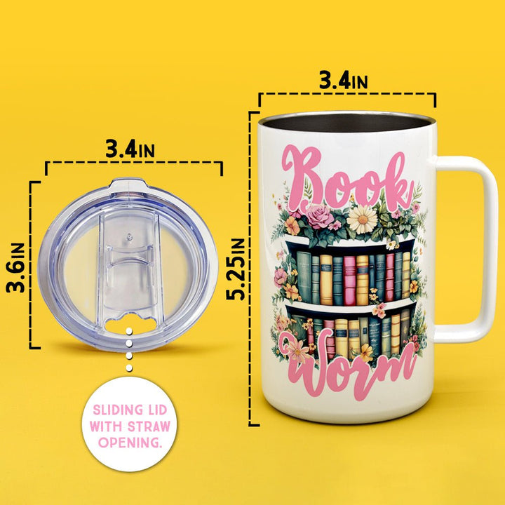 Bookworm Insulated Travel Mug - Loftipop