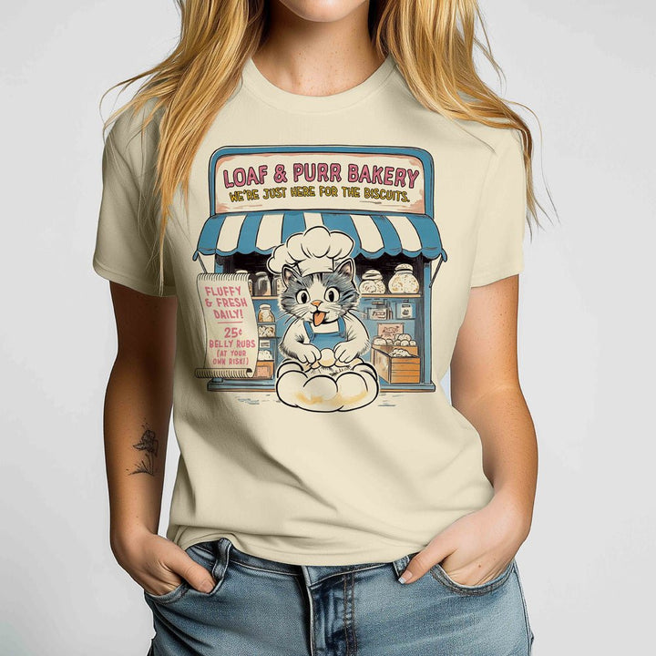 Cat Bakery Crewneck Tshirt - Loftipop