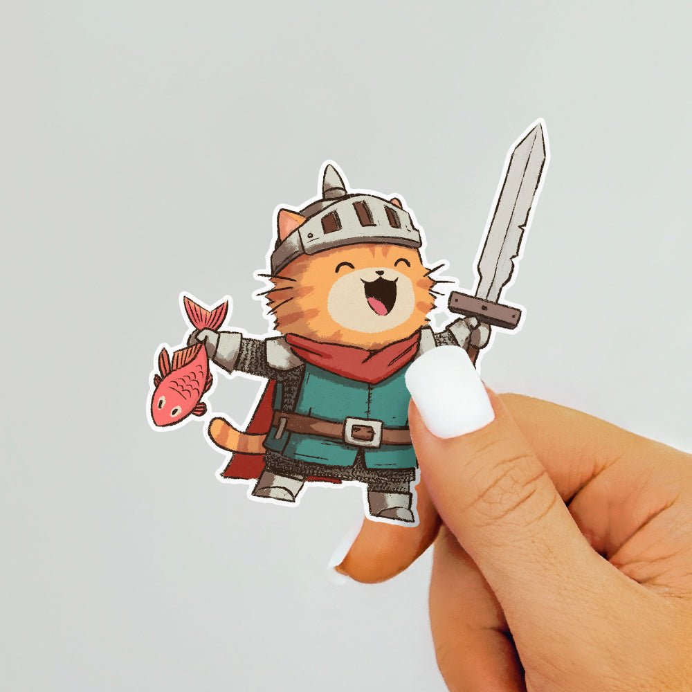 Cat Knight Sticker - Loftipop