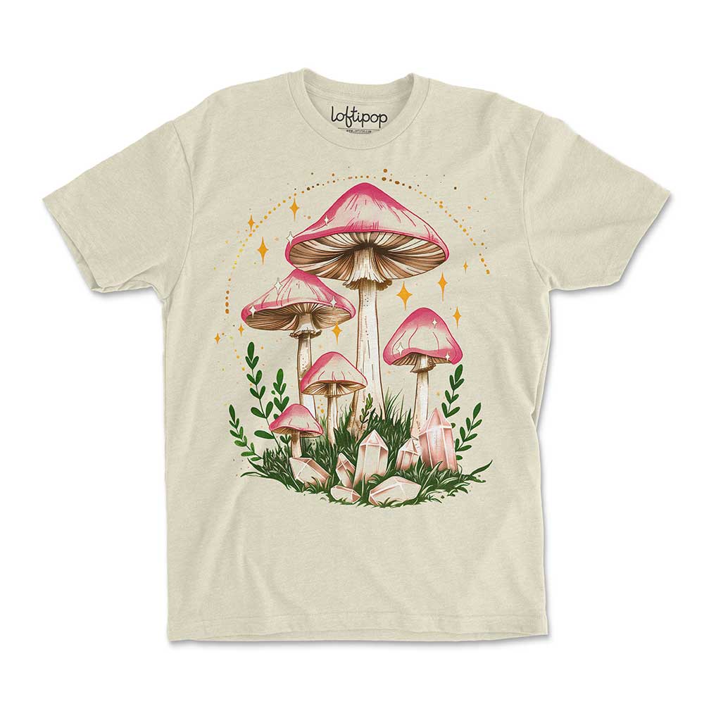 Celestial Mushroom Crewneck Tshirt - Loftipop