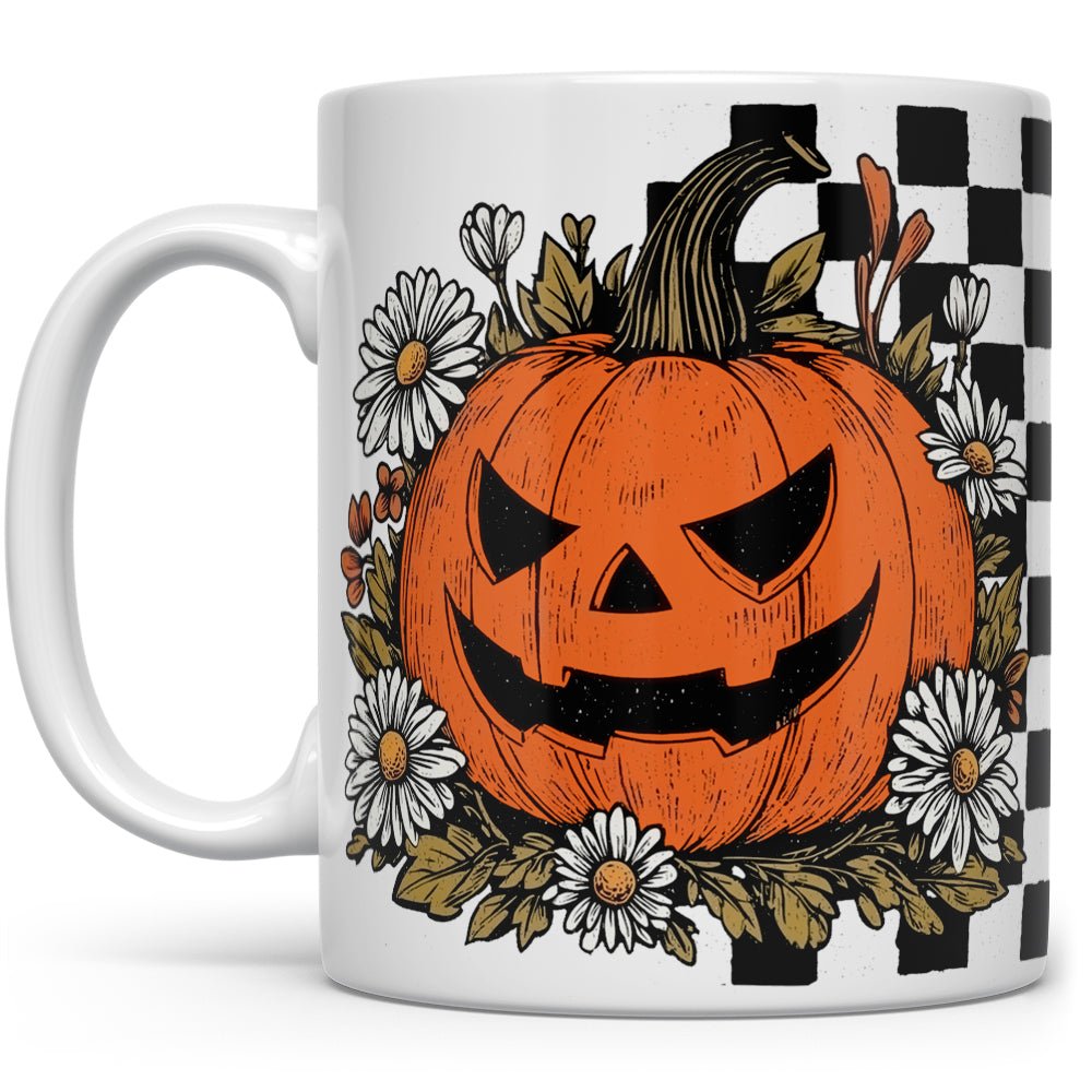 Checkered Pumpkin Mug - Loftipop